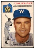 1954 Topps #140 Tom Wright Senators Signed Autographed 532098