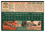 1954 Topps #140 Tom Wright Senators Signed Autographed 532098
