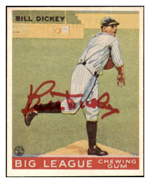 1933 Goudey Reprint #019 Bill Dickey Yankees Signed Autographed 532113