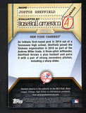 2017 Topps Deans List #BADLJS Justus Sheffield Yankees Signed Autographed 532115