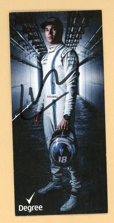 2018 Degree Lance Stoll Williams Racing Signed Autographed 532128