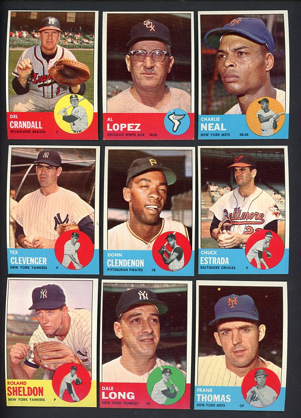 1963 Topps Semi High Set Lot 55 Diff NR-MT Lopez Crandall Neal 532150