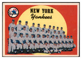 1959 Topps Baseball #510 New York Yankees Team VG-EX 532166