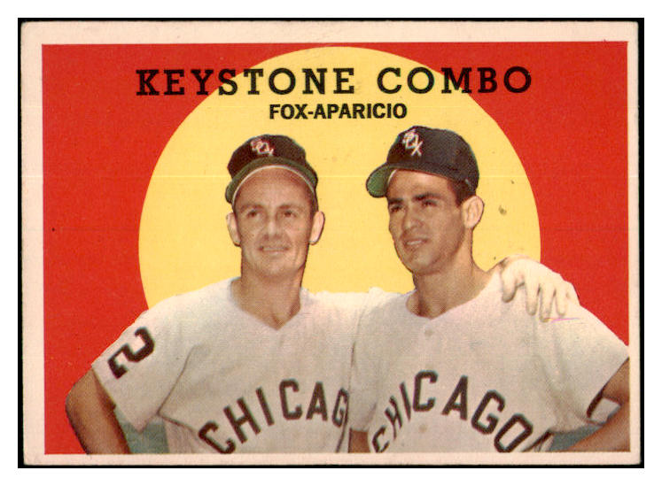 1959 Topps Baseball #408 Luis Aparicio Nellie Fox EX 532170