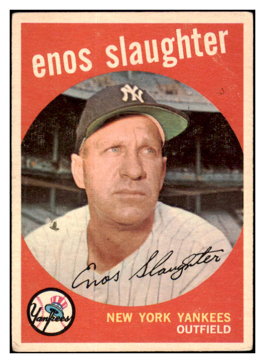 1959 Topps Baseball #155 Enos Slaughter Yankees VG-EX 532176
