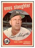 1959 Topps Baseball #155 Enos Slaughter Yankees VG-EX 532176