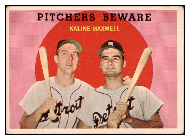 1959 Topps Baseball #034 Al Kaline Charlie Maxwell VG-EX 532179