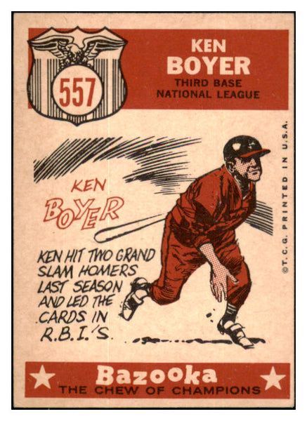 1959 Topps Baseball #557 Ken Boyer A.S. Cardinals EX-MT 532181