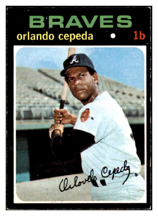 1971 Topps Baseball #605 Orlando Cepeda Braves EX+/EX-MT 532203