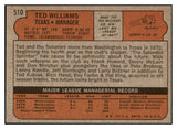 1972 Topps Baseball #510 Ted Williams Rangers EX-MT 532205