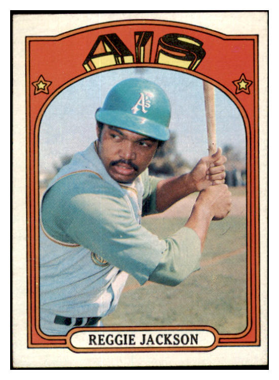 1972 Topps Baseball #435 Reggie Jackson A's EX+/EX-MT 532208