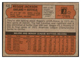 1972 Topps Baseball #435 Reggie Jackson A's EX+/EX-MT 532208