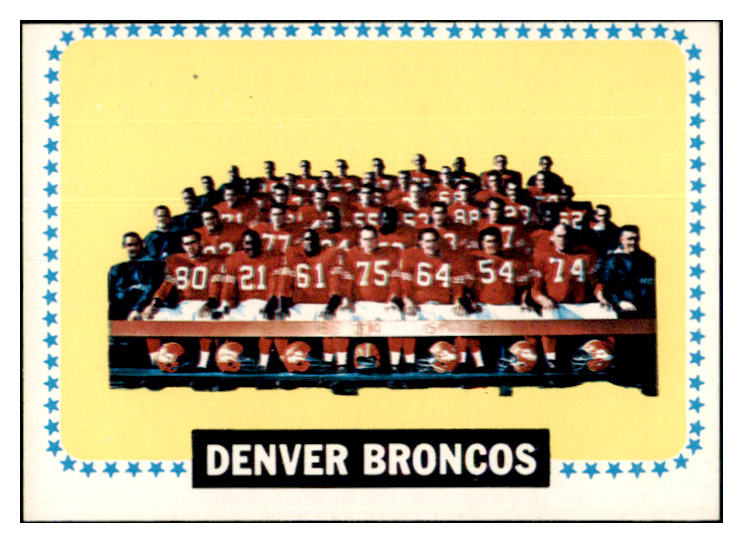 1964 Topps Football #065 Denver Broncos Team EX 532215
