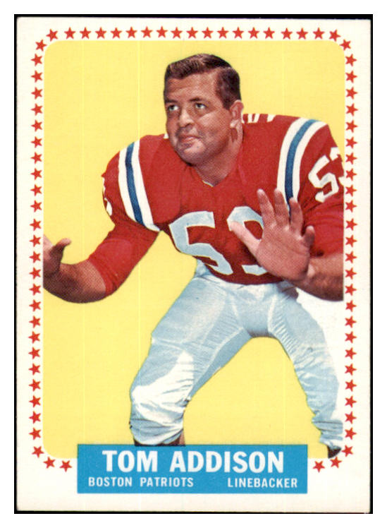 1964 Topps Football #001 Tom Addison Patriots EX-MT 532222