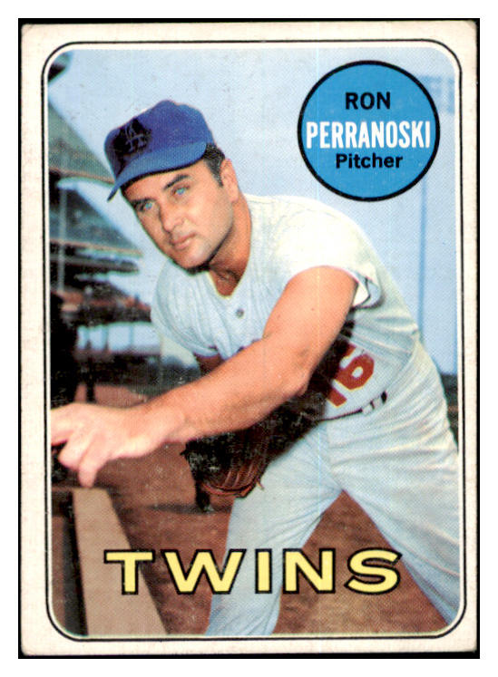 1969 Topps Baseball #077 Ron Perranoski Twins VG-EX Variation 532232