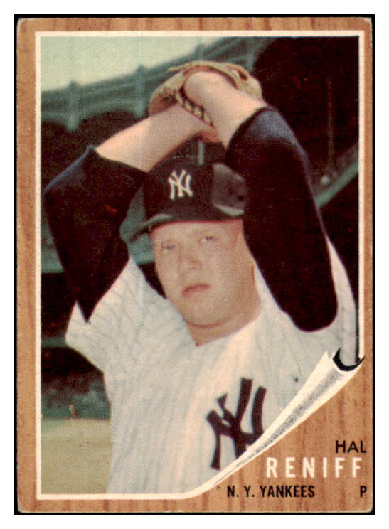 1962 Topps Baseball #139 Hal Reniff Yankees GD-VG ink back Variation 532234