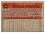 1958 Topps Baseball #483 Luis Aparicio A.S. White Sox VG 532238
