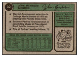 1974 Topps Baseball #032 John Grubb Padres EX-MT Variation 532240