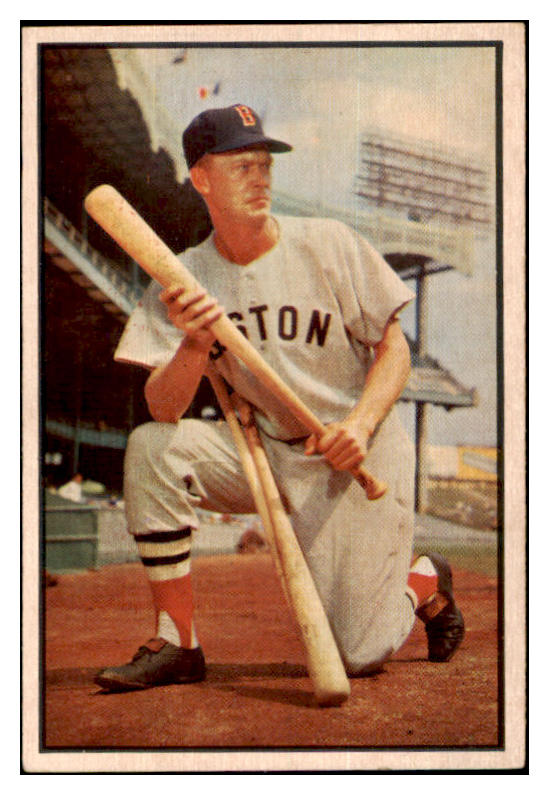 1953 Bowman Color Baseball #025 Hoot Evers Red Sox EX 532268