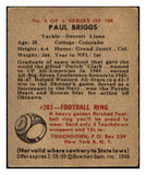 1948 Bowman Football #006 Paul Briggs Lions VG-EX 532294