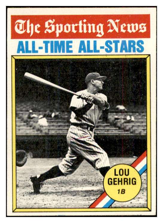 1976 Topps Baseball #341 Lou Gehrig ATG Yankees EX-MT 532395