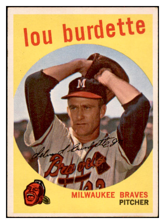 1959 Topps Baseball #440 Lou Burdette Braves EX-MT 532398