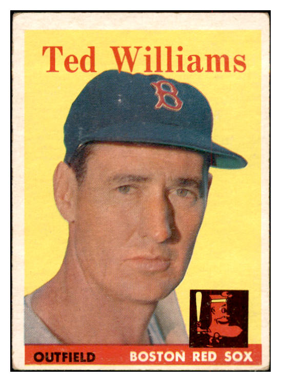 1958 Topps Baseball #001 Ted Williams Red Sox VG-EX 532404