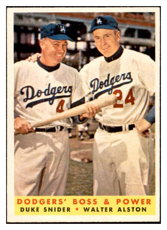 1958 Topps Baseball #314 Duke Snider Walter Alston EX-MT 532409