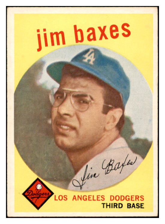 1959 Topps Baseball #547 Jim Baxes Dodgers EX-MT 532412