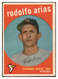 1959 Topps Baseball #537 Rodolfo Arias White Sox VG-EX 532414