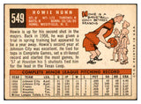 1959 Topps Baseball #549 Howie Nunn Cardinals VG-EX 532415