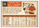 1959 Topps Baseball #511 George Susce Tigers VG-EX 532418