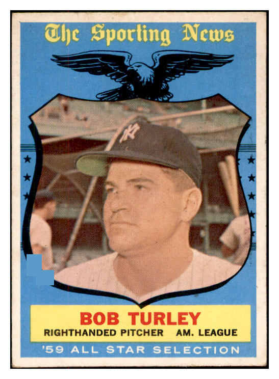 1959 Topps Baseball #570 Bob Turley A.S. Yankees EX-MT 532424
