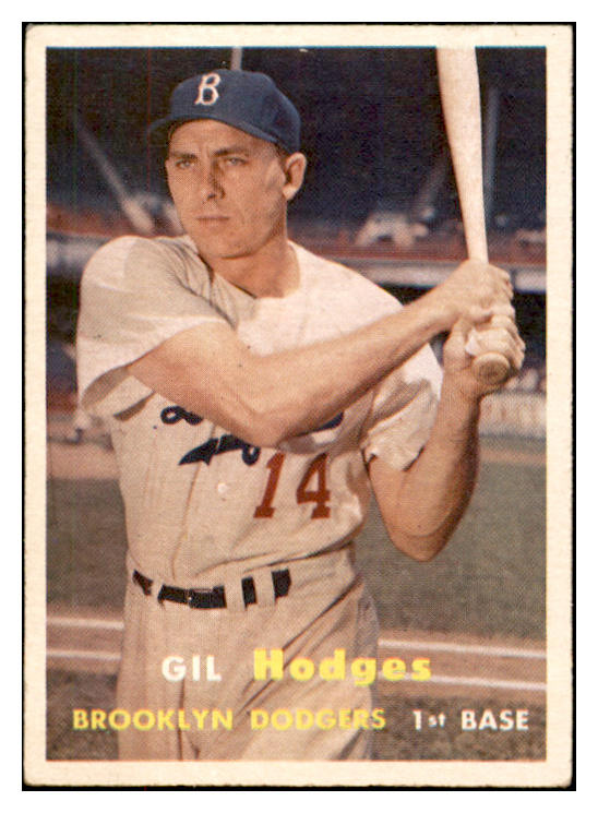 1957 Topps Baseball #080 Gil Hodges Dodgers EX-MT 532439