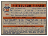 1957 Topps Baseball #161 Pittsburgh Pirates Team VG-EX 532441