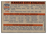 1957 Topps Baseball #204 Kansas City A's Team VG-EX 532442
