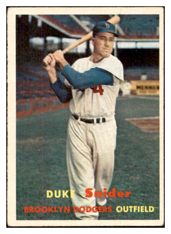 1957 Topps Baseball #170 Duke Snider Dodgers EX 532451