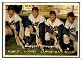 1957 Topps Baseball #400 Roy Campanella Duke Snider Gil Hodges EX+/EX-MT 532452