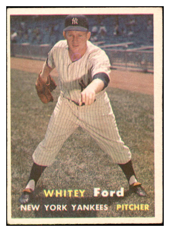 1957 Topps Baseball #025 Whitey Ford Yankees EX+/EX-MT 532453