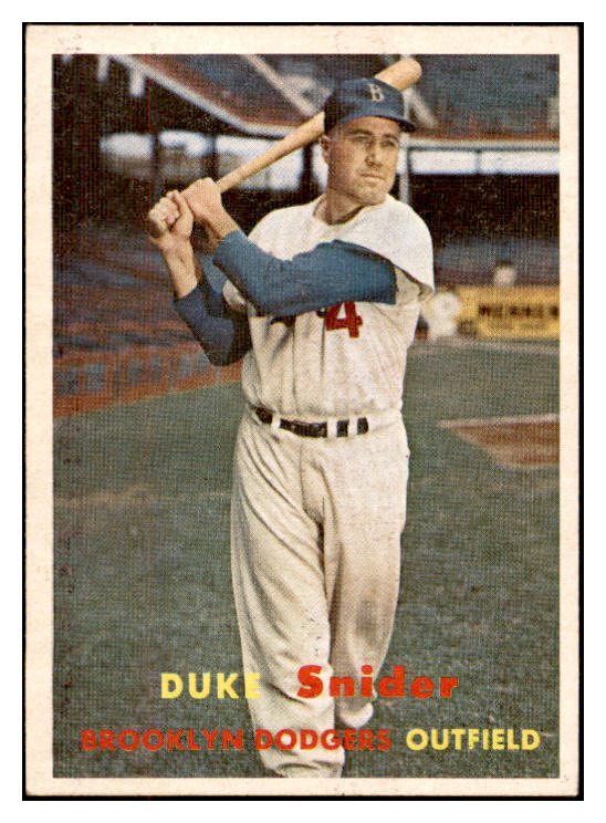 1957 Topps Baseball #170 Duke Snider Dodgers EX+/EX-MT 532457