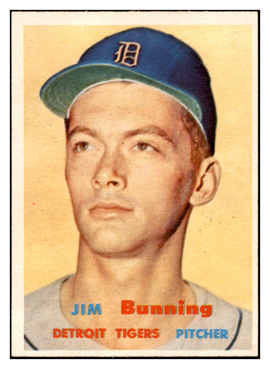 1957 Topps Baseball #338 Jim Bunning Tigers EX-MT 532459