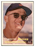 1957 Topps Baseball #029 Whitey Herzog Senators EX-MT 532473