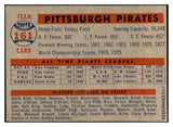 1957 Topps Baseball #161 Pittsburgh Pirates Team VG-EX 532474