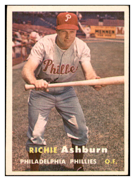 1957 Topps Baseball #070 Richie Ashburn Phillies EX-MT 532483