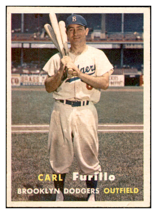 1957 Topps Baseball #045 Carl Furillo Dodgers EX-MT 532484