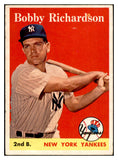 1958 Topps Baseball #101 Bobby Richardson Yankees VG-EX 532492
