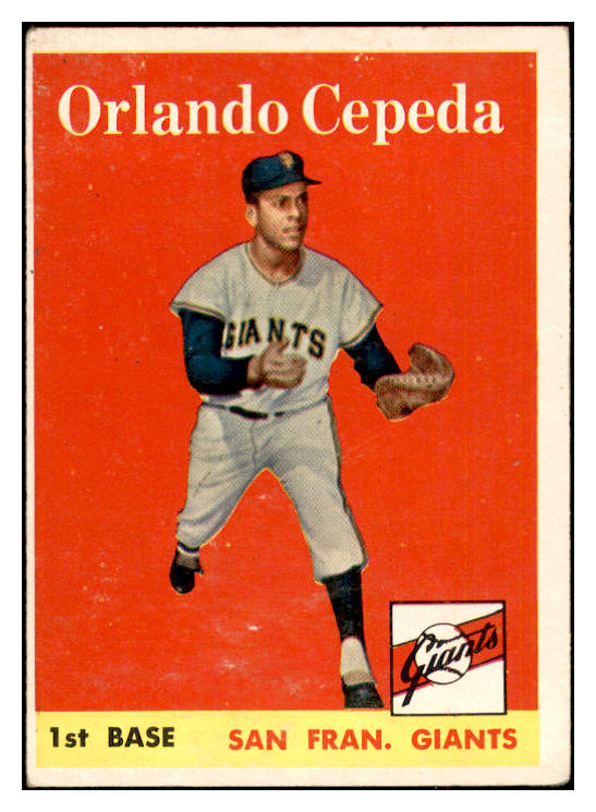 1958 Topps Baseball #343 Orlando Cepeda Giants VG-EX 532493