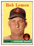 1958 Topps Baseball #002 Bob Lemon Indians VG-EX 532494