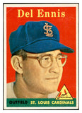 1958 Topps Baseball #060 Del Ennis Cardinals VG-EX Yellow Letter 532498