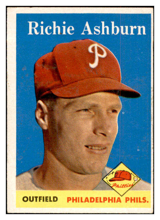 1958 Topps Baseball #230 Richie Ashburn Phillies VG-EX 532499